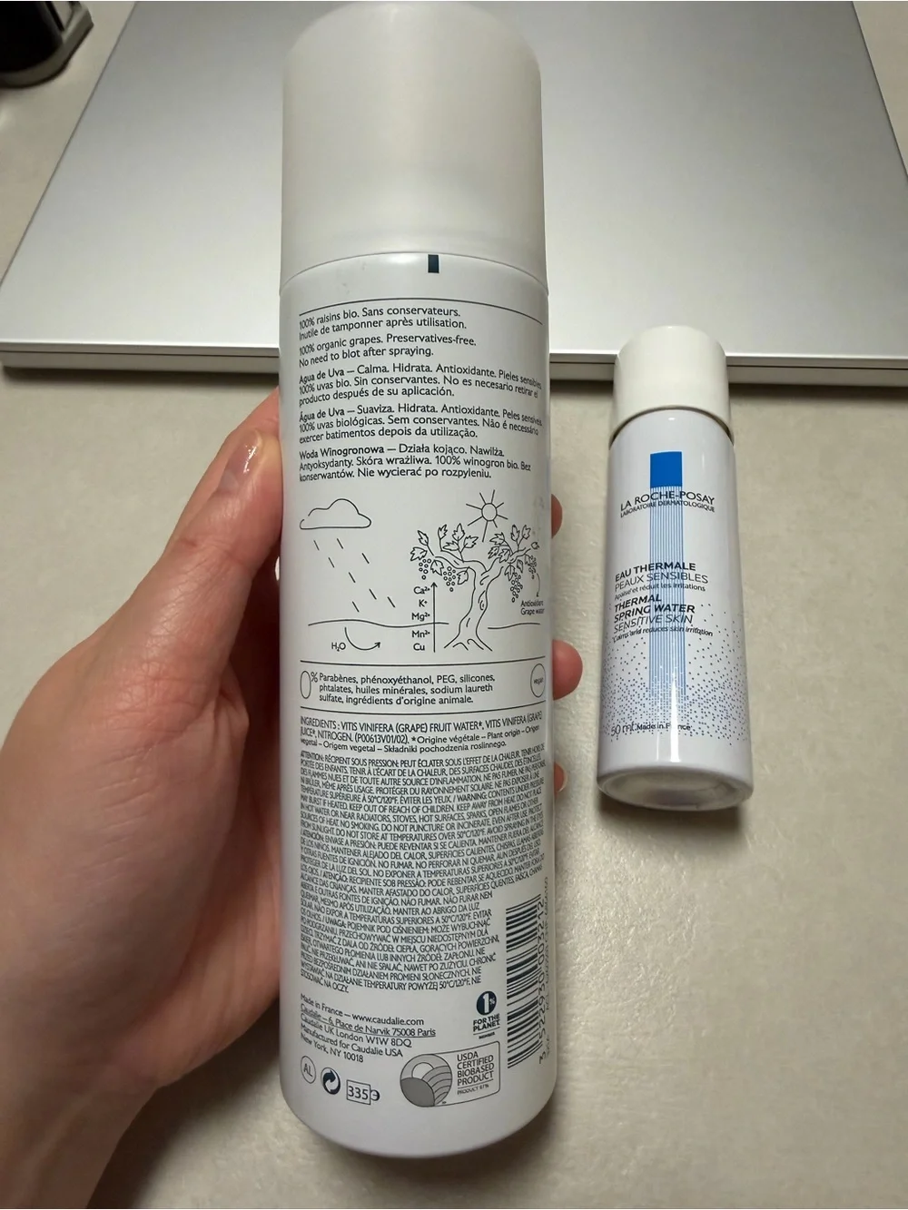 Caudalie Grape Water Moisturizing Face Mist & La Roche-Posay Thermal Water
